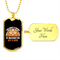 Dog Friend in Washington Brown Necklace Stainless Steel or 18k Gold Dog Tag 24" Chain-Express Your Love Gifts