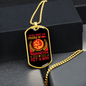 Dog Friend in Washington Orange Necklace Stainless Steel or 18k Gold Dog Tag 24" Chain-Express Your Love Gifts