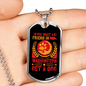 Dog Friend in Washington Orange Necklace Stainless Steel or 18k Gold Dog Tag 24" Chain-Express Your Love Gifts
