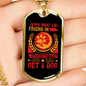 Dog Friend in Washington Orange Necklace Stainless Steel or 18k Gold Dog Tag 24" Chain-Express Your Love Gifts