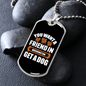Dog Friend in Washington White Necklace Stainless Steel or 18k Gold Dog Tag 24" Chain-Express Your Love Gifts