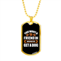 Dog Friend in Washington White Necklace Stainless Steel or 18k Gold Dog Tag 24" Chain-Express Your Love Gifts