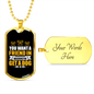 Dog Friend in Washington Yellow Necklace Stainless Steel or 18k Gold Dog Tag 24" Chain-Express Your Love Gifts