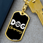 Dog Grammy Keychain Stainless Steel or 18k Gold Dog Tag Keyring-Express Your Love Gifts