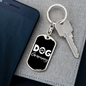 Dog Grammy Keychain Stainless Steel or 18k Gold Dog Tag Keyring-Express Your Love Gifts