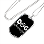 Dog Grammy Necklace Stainless Steel or 18k Gold Dog Tag 24" Chain-Express Your Love Gifts