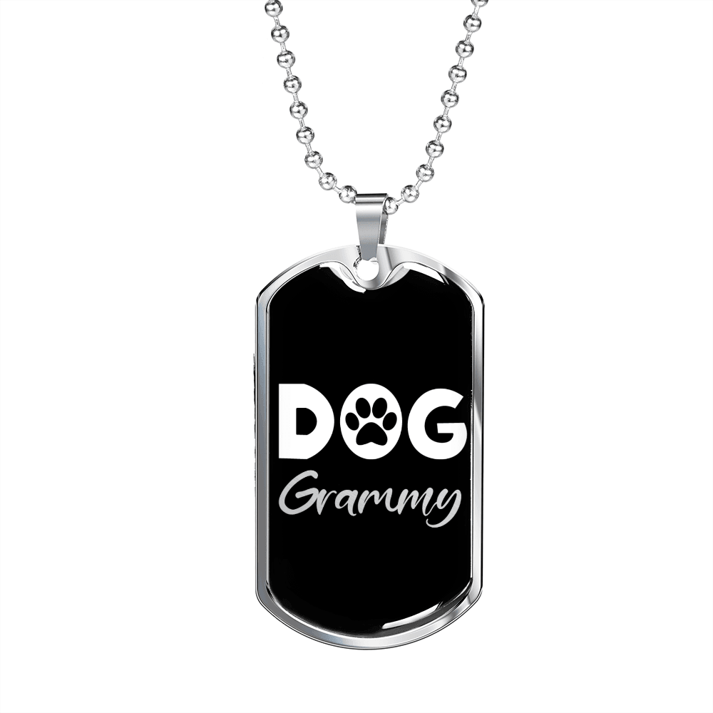 Dog Grammy Necklace Stainless Steel or 18k Gold Dog Tag-Express Your Love Gifts