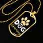 Dog Grammy Paw Necklace Stainless Steel or 18k Gold Dog Tag-Express Your Love Gifts