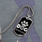 Dog Grammy Paw Necklace Stainless Steel or 18k Gold Dog Tag-Express Your Love Gifts