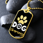 Dog Grammy Paw Necklace Stainless Steel or 18k Gold Dog Tag-Express Your Love Gifts