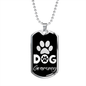 Dog Grammy Paw Necklace Stainless Steel or 18k Gold Dog Tag-Express Your Love Gifts