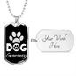 Dog Grammy Paw Necklace Stainless Steel or 18k Gold Dog Tag-Express Your Love Gifts