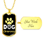 Dog Grammy Paw Necklace Stainless Steel or 18k Gold Dog Tag-Express Your Love Gifts