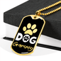Dog Grammy Paw Necklace Stainless Steel or 18k Gold Dog Tag-Express Your Love Gifts