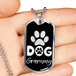 Dog Grammy Paw Necklace Stainless Steel or 18k Gold Dog Tag-Express Your Love Gifts