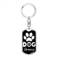 Dog Granny Keychain Stainless Steel or 18k Gold Dog Tag Keyring-Express Your Love Gifts
