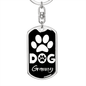 Dog Granny Keychain Stainless Steel or 18k Gold Dog Tag Keyring-Express Your Love Gifts