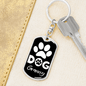 Dog Granny Keychain Stainless Steel or 18k Gold Dog Tag Keyring-Express Your Love Gifts