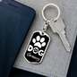 Dog Granny Keychain Stainless Steel or 18k Gold Dog Tag Keyring-Express Your Love Gifts