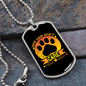 Dog Hair Don't CAre Dog Print Necklace Stainless Steel or 18k Gold Dog Tag 24" Chain-Express Your Love Gifts
