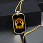 Dog Hair Don't CAre Dog Print Necklace Stainless Steel or 18k Gold Dog Tag 24" Chain-Express Your Love Gifts