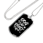Dog Hair Don't Care Plain Necklace Stainless Steel or 18k Gold Dog Tag 24" Chain-Express Your Love Gifts