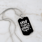 Dog Hair Don't Care Plain Necklace Stainless Steel or 18k Gold Dog Tag 24" Chain-Express Your Love Gifts
