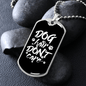 Dog Hair Don't Care Plain Necklace Stainless Steel or 18k Gold Dog Tag 24" Chain-Express Your Love Gifts