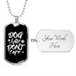 Dog Hair Don't Care Plain Necklace Stainless Steel or 18k Gold Dog Tag 24" Chain-Express Your Love Gifts