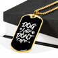 Dog Hair Don't Care Plain Necklace Stainless Steel or 18k Gold Dog Tag 24" Chain-Express Your Love Gifts