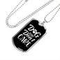 Dog Hair Don't Care White Paw Necklace Stainless Steel or 18k Gold Dog Tag 24" Chain-Express Your Love Gifts