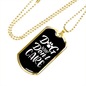 Dog Hair Don't Care White Paw Necklace Stainless Steel or 18k Gold Dog Tag 24" Chain-Express Your Love Gifts