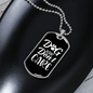 Dog Hair Don't Care White Paw Necklace Stainless Steel or 18k Gold Dog Tag 24" Chain-Express Your Love Gifts