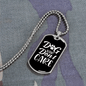 Dog Hair Don't Care White Paw Necklace Stainless Steel or 18k Gold Dog Tag 24" Chain-Express Your Love Gifts