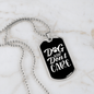 Dog Hair Don't Care White Paw Necklace Stainless Steel or 18k Gold Dog Tag 24" Chain-Express Your Love Gifts