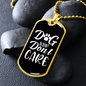 Dog Hair Don't Care White Paw Necklace Stainless Steel or 18k Gold Dog Tag 24" Chain-Express Your Love Gifts