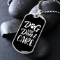 Dog Hair Don't Care White Paw Necklace Stainless Steel or 18k Gold Dog Tag 24" Chain-Express Your Love Gifts