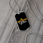 Dog Hair Glitter Necklace Stainless Steel or 18k Gold Dog Tag 24" Chain-Express Your Love Gifts