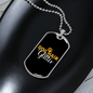 Dog Hair Glitter Necklace Stainless Steel or 18k Gold Dog Tag 24" Chain-Express Your Love Gifts