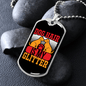 Dog Hair is My Glitter Dogs Necklace Stainless Steel or 18k Gold Dog Tag 24" Chain-Express Your Love Gifts