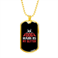 Dog Hair is My Glitter Necklace Stainless Steel or 18k Gold Dog Tag 24" Chain-Express Your Love Gifts