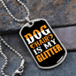 Dog Hair Is My Glitter Plain Necklace Stainless Steel or 18k Gold Dog Tag 24" Chain-Express Your Love Gifts