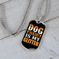 Dog Hair Is My Glitter Plain Necklace Stainless Steel or 18k Gold Dog Tag 24" Chain-Express Your Love Gifts