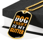 Dog Hair Is My Glitter Plain Necklace Stainless Steel or 18k Gold Dog Tag 24" Chain-Express Your Love Gifts