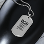 Dog Hair is My Glitter TranspArent Necklace Stainless Steel or 18k Gold Dog Tag 24" Chain-Express Your Love Gifts