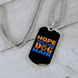 Dog Hair Necklace Stainless Steel or 18k Gold Dog Tag 24" Chain-Express Your Love Gifts