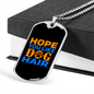 Dog Hair Necklace Stainless Steel or 18k Gold Dog Tag 24" Chain-Express Your Love Gifts