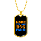 Dog Hair Necklace Stainless Steel or 18k Gold Dog Tag 24" Chain-Express Your Love Gifts