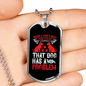 Dog Has a Problem Necklace Stainless Steel or 18k Gold Dog Tag 24" Chain-Express Your Love Gifts