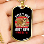 Dog Have His Day Bulldog Pink Necklace Stainless Steel or 18k Gold Dog Tag 24" Chain-Express Your Love Gifts